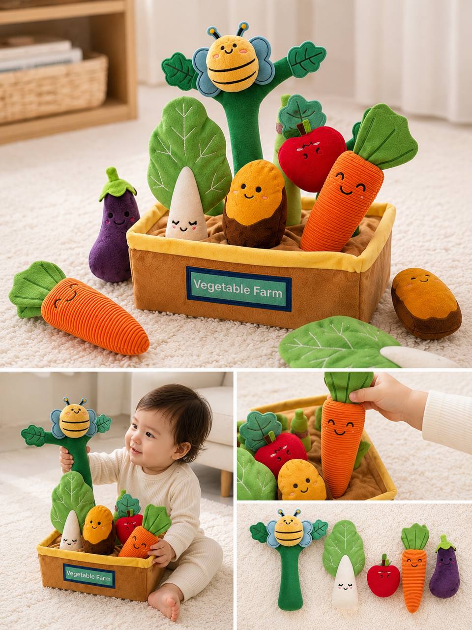 М’яка розвивальна ферма 🥕🍎🐝
